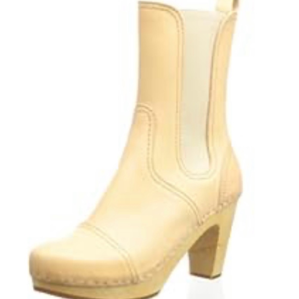 Swedish Hasbeens Cilla Chelsea Boot 39 Natural NIB